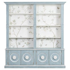 Morning Glory Light Blue with Floral Branch Design Bookcase