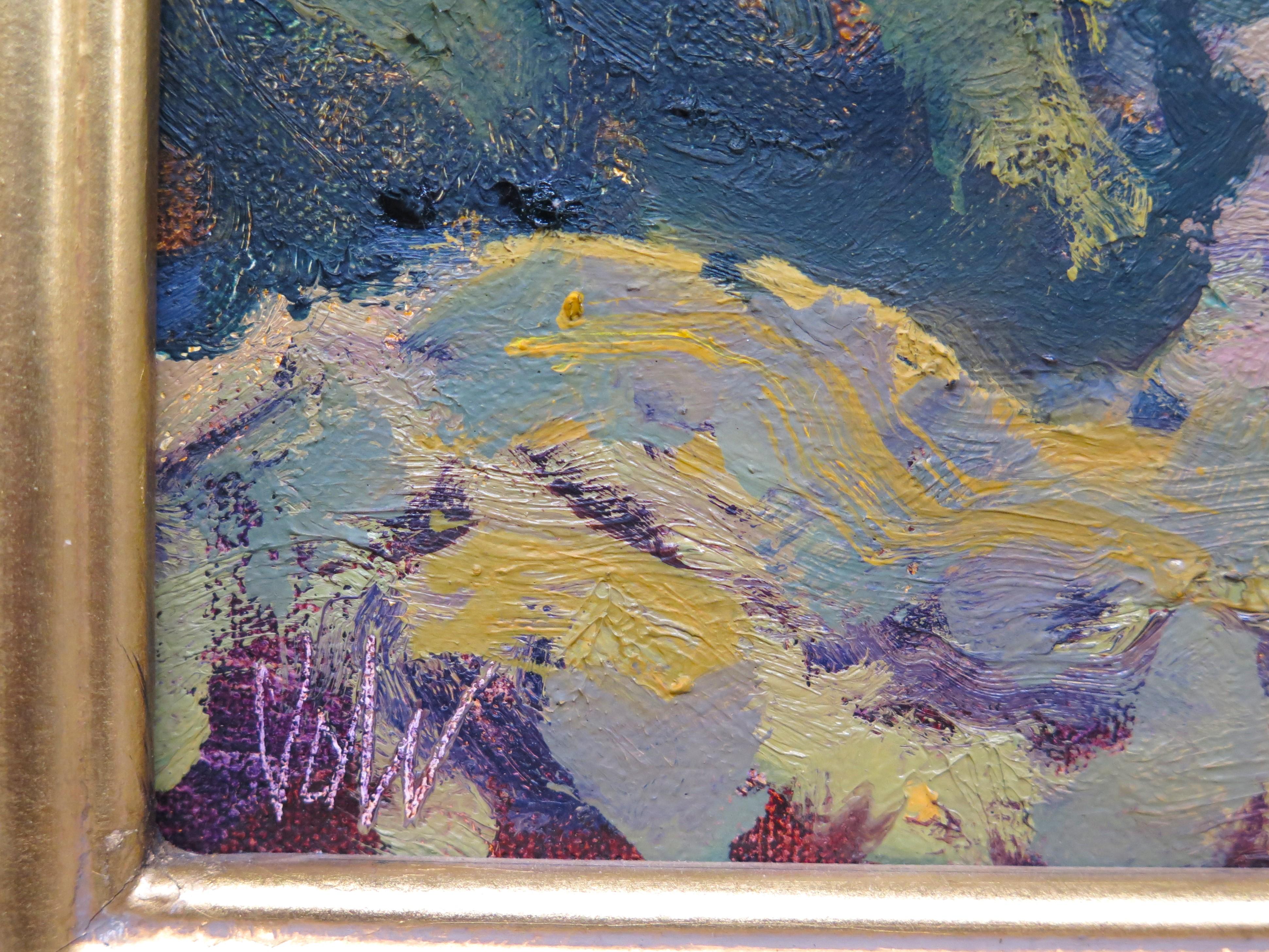 Peint à la main « Morning Gorge » de Charles «uck » Volz (américain, 1945-2020) en vente