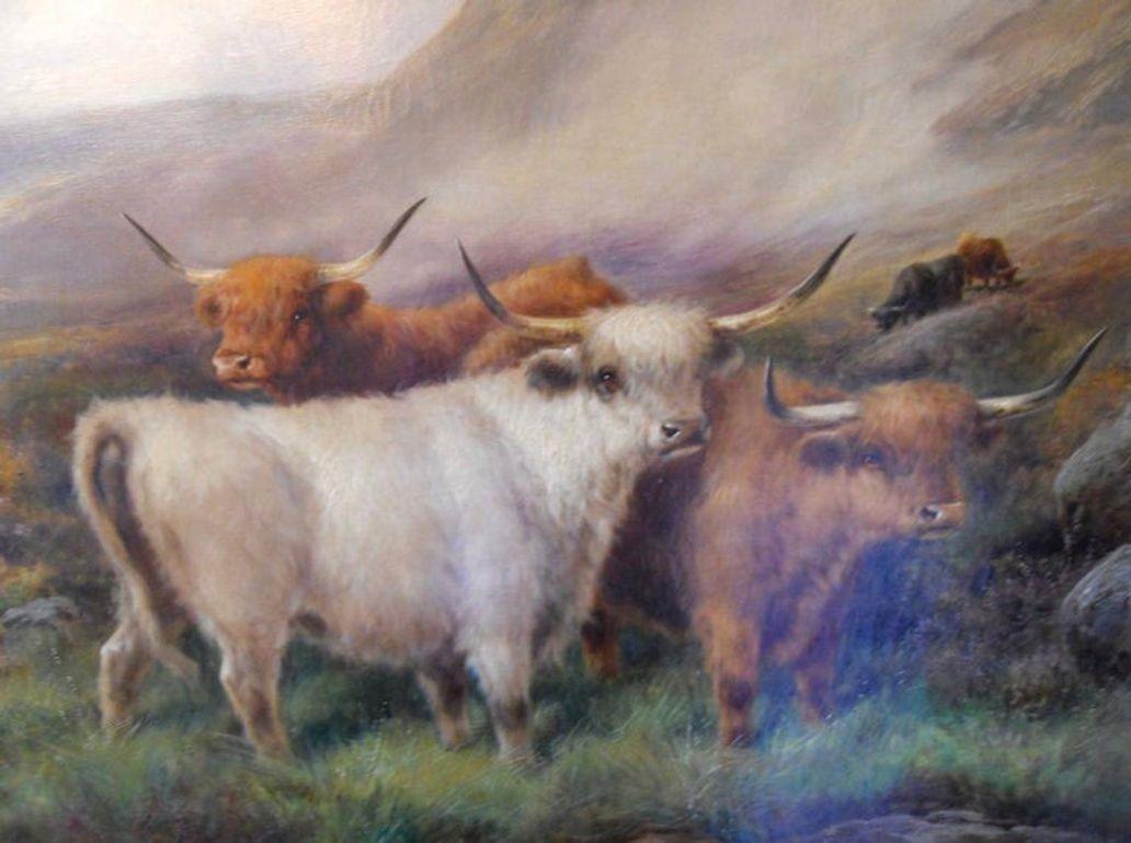 „Morning in the Highland“ von John Morris, signiert Öl auf Leinwand, USA, 1890er Jahre. (Sonstiges) im Angebot