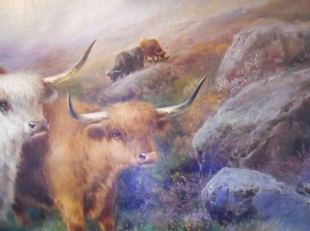 „Morning in the Highland“ von John Morris, signiert Öl auf Leinwand, USA, 1890er Jahre. (amerikanisch) im Angebot