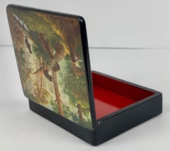 Russian Lacquer Box "Morning in the Woods" after a Painting by Ivan Shishkin