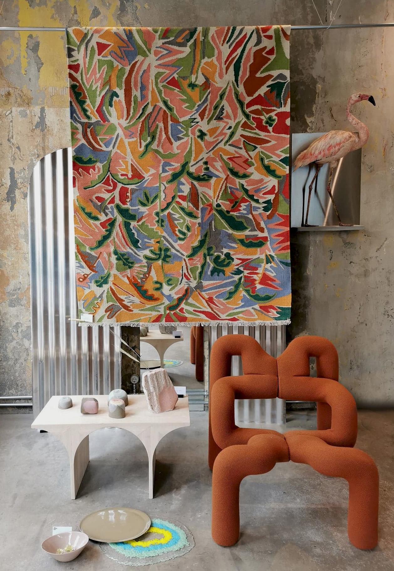 Contemporary Morning Mist Rug by Volver Studios For Sale