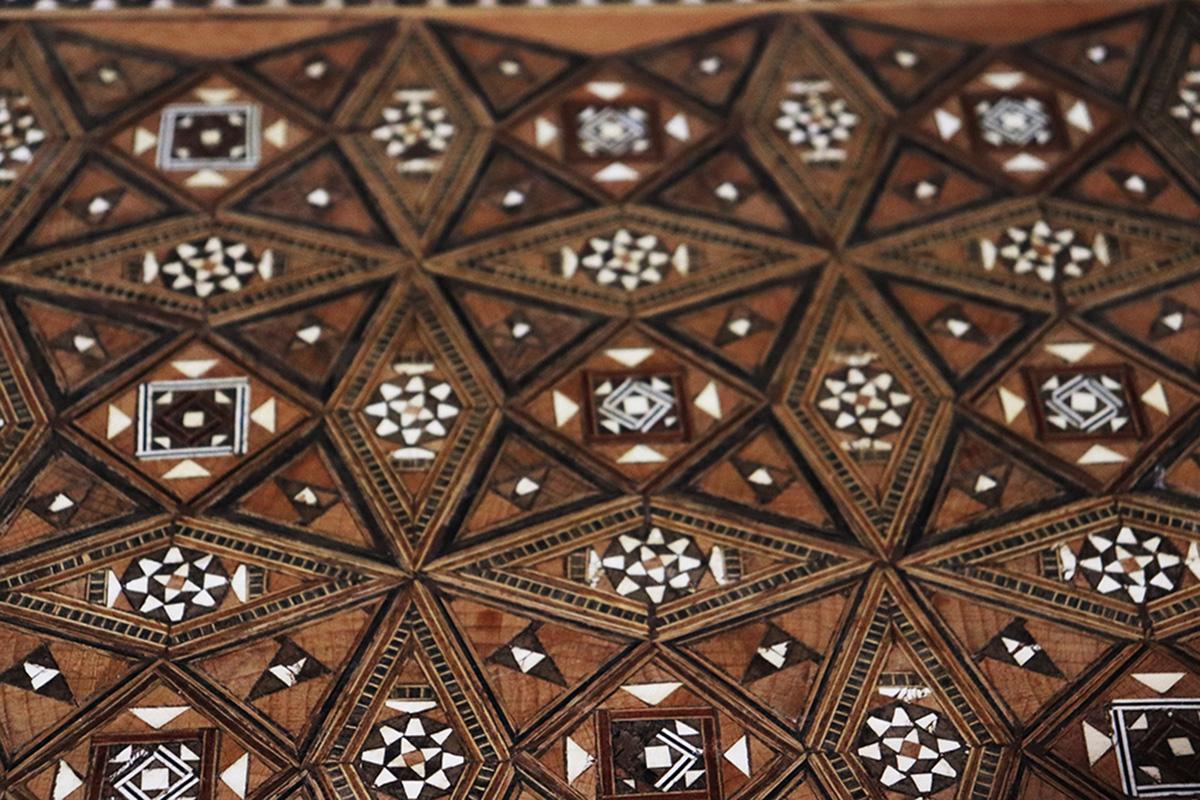 Moorish Moroccan Carved Inlaid Bone 1850s Era Trunk Chest Coffee Table