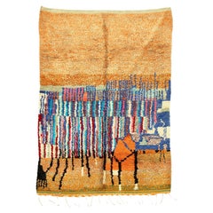 Moroсcan Multicolore tapis Boujaad, Bohemian Tribal Berber Shag Rug, En stock