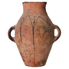 Jarro marroquí de terracota bereber del siglo XIX