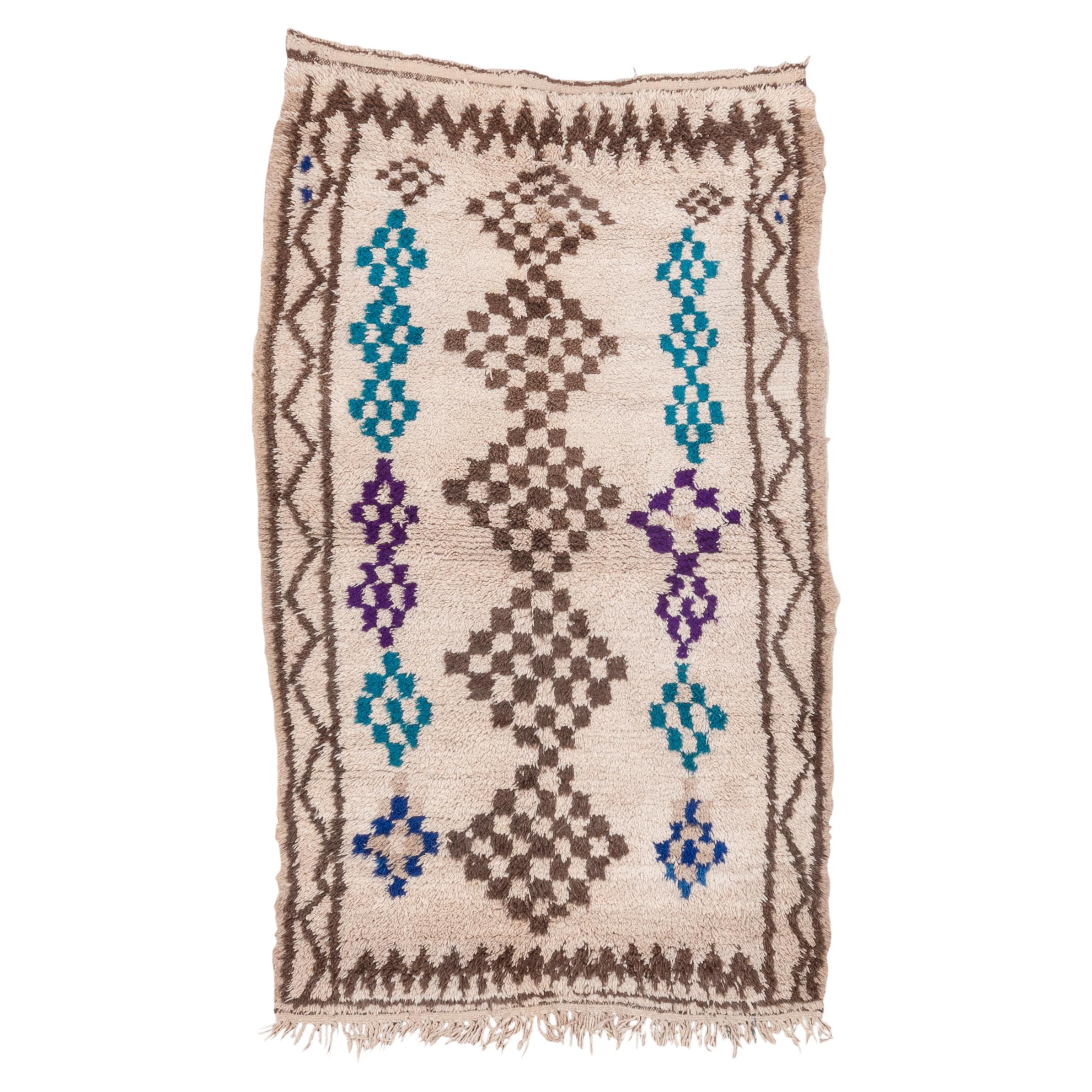 Moroccan Abstract Village Rug for Family Home