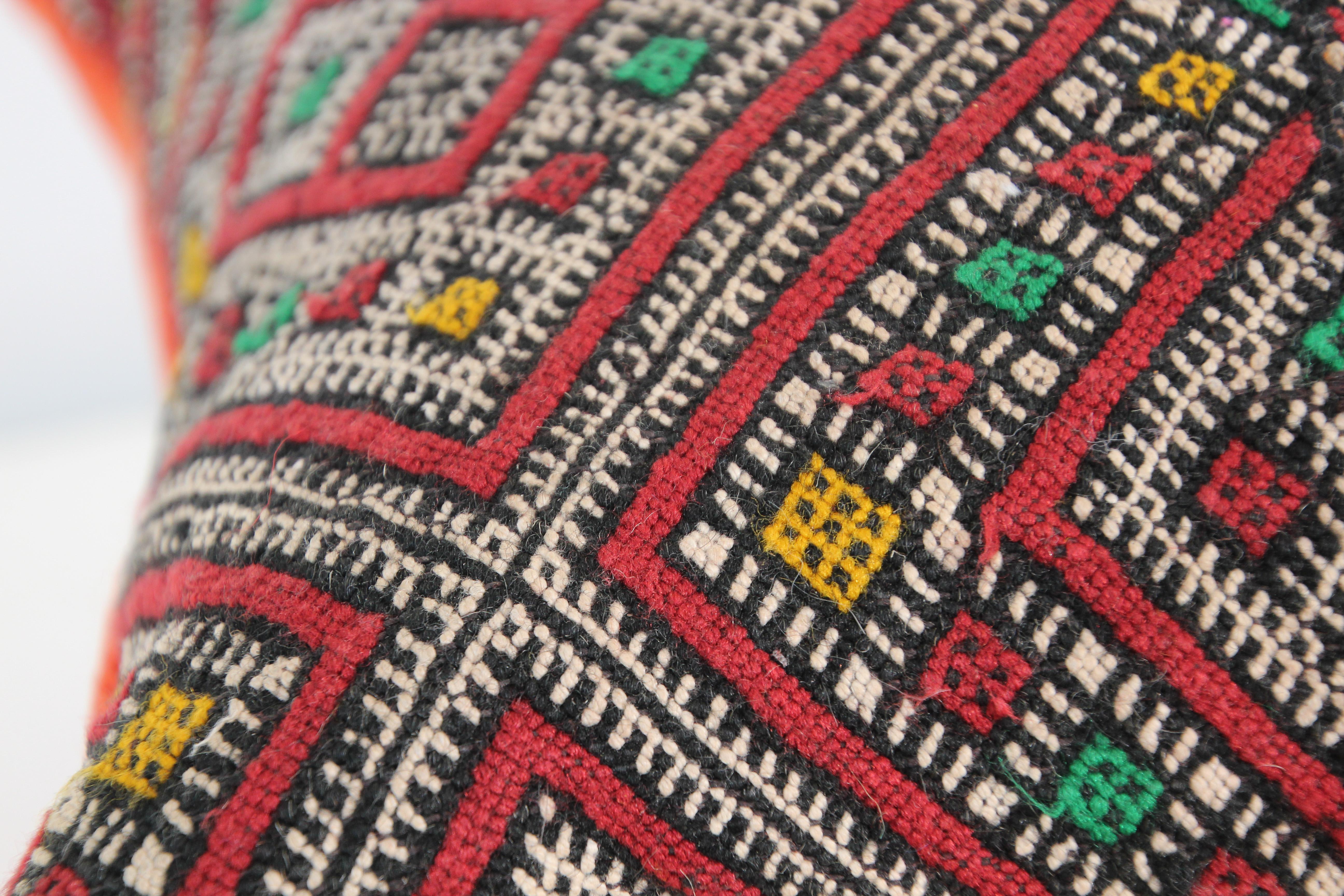 Moroccan African Tribal Throw Kilim Pillow For Sale 5