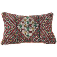 Used Moroccan African Tribal Throw Kilim Pillow