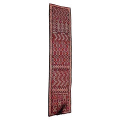 Tapis de couloir vintage marocain africain Tuareg