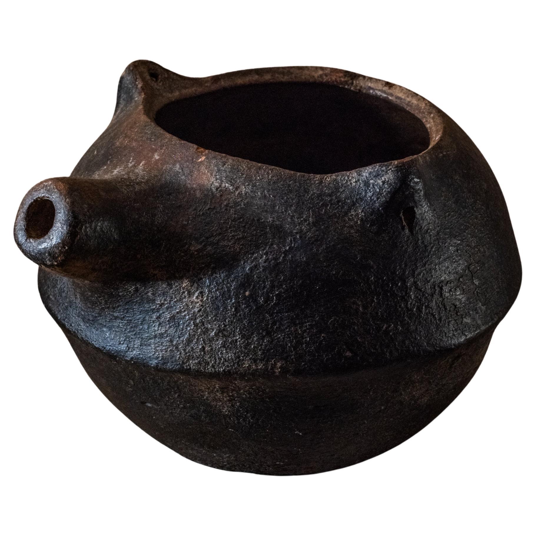 Moroccan Amazigh Berber Spouted Buttermilk Jug – Early 20th Century