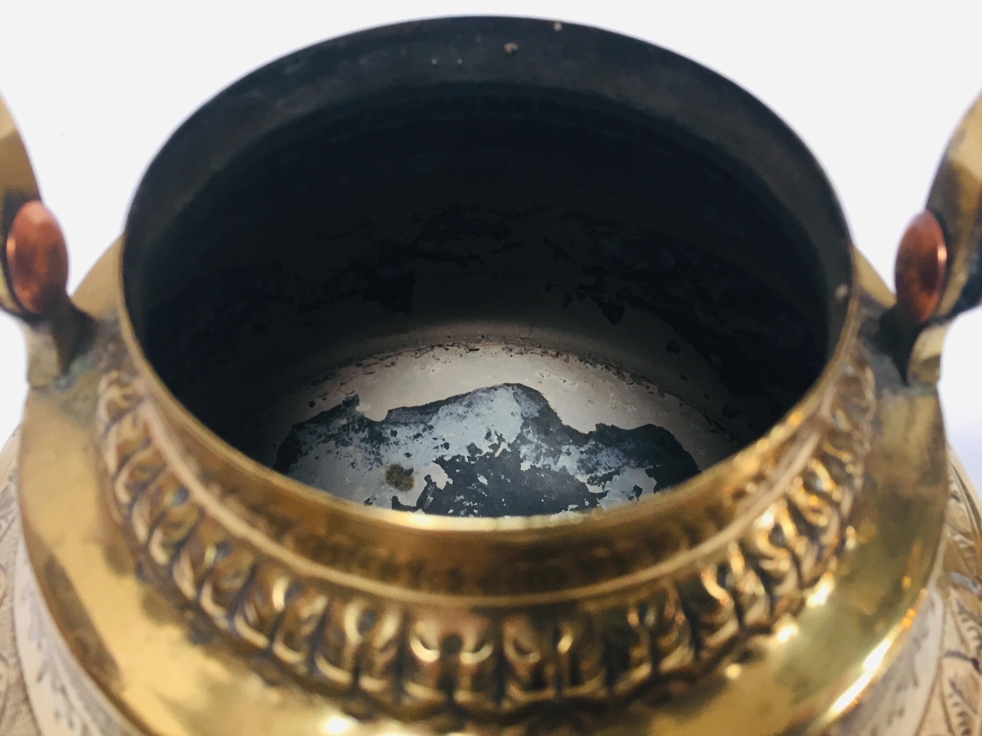 Moroccan Antique Brass Tea Kettle Pot with Camel Spout 2