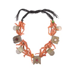 Moroccan Antique Coral & Silver Necklace