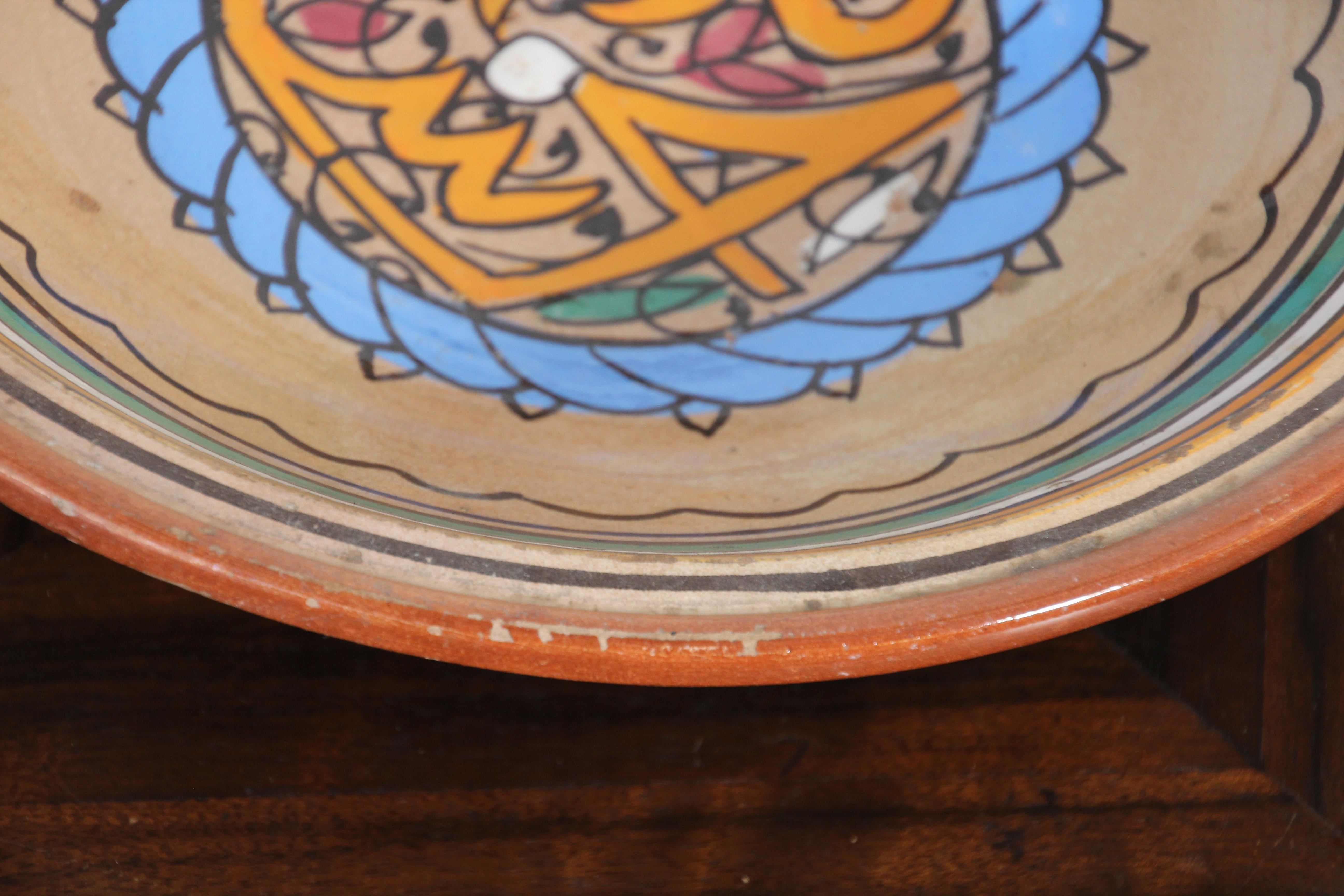 Moroccan Antique Ceramic Pottery Bowl from Fez 19th Century 7