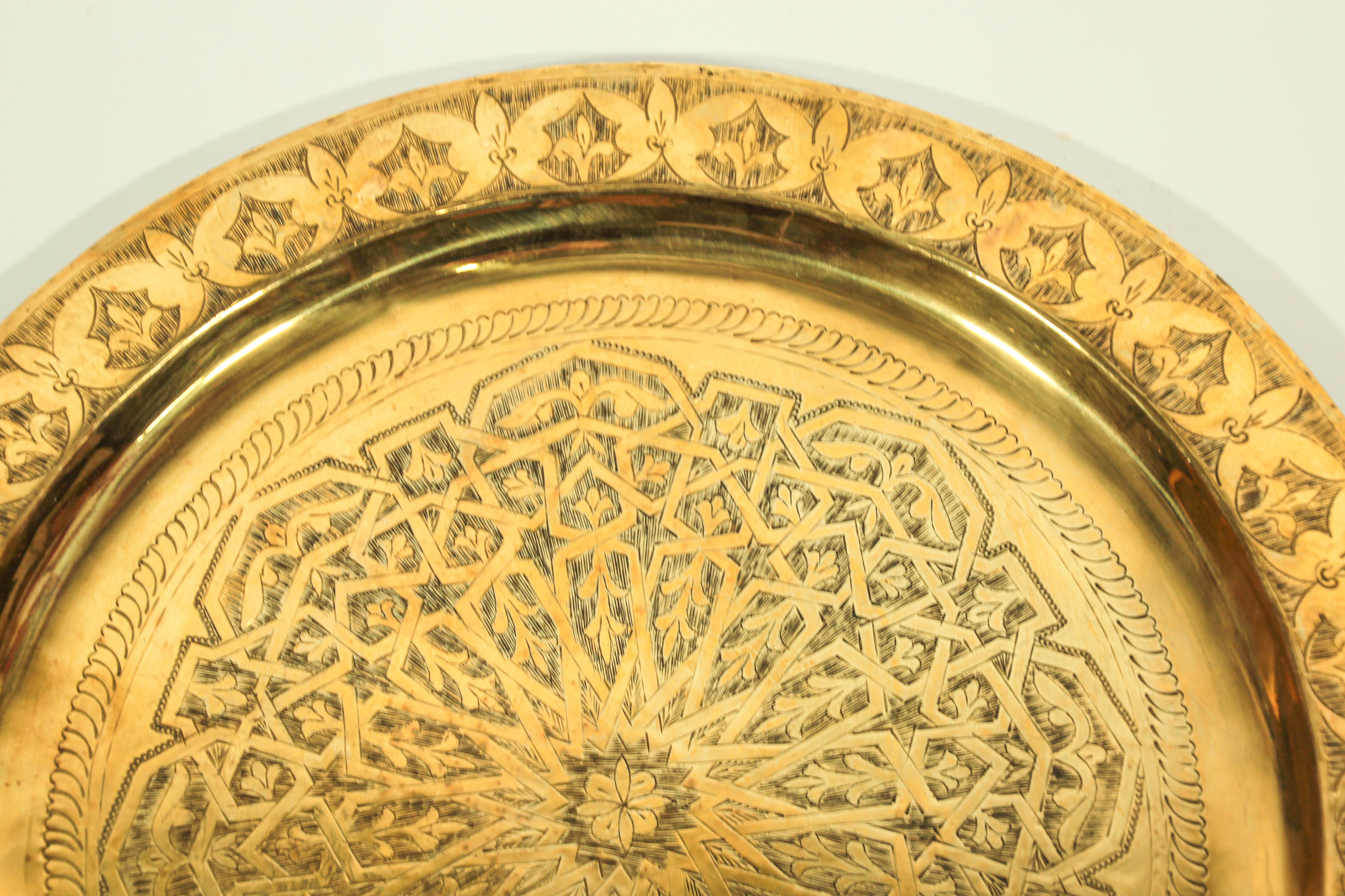 moroccan brass tray