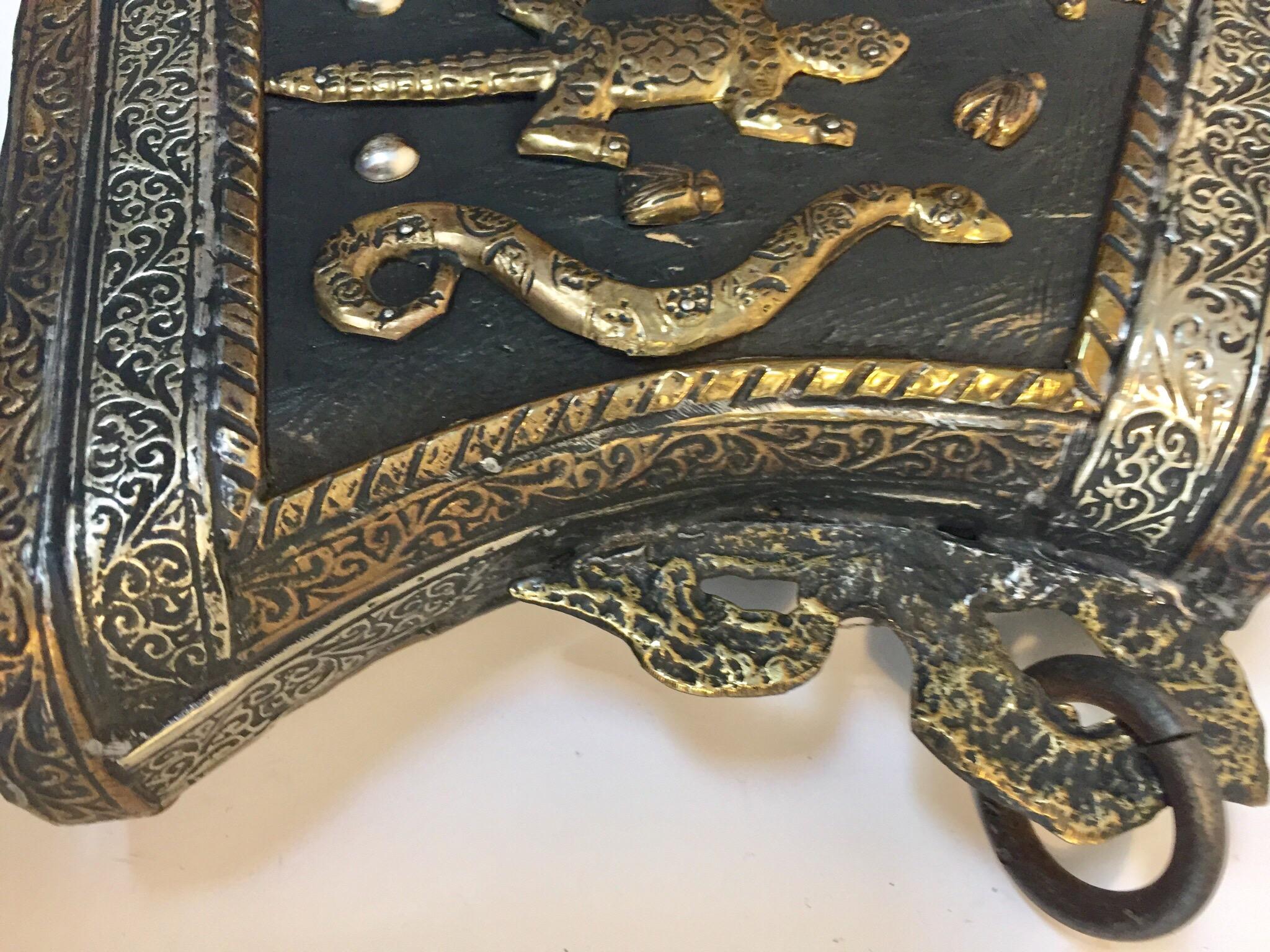 Moroccan Antique Tribal Gun Powder Case Flask 8