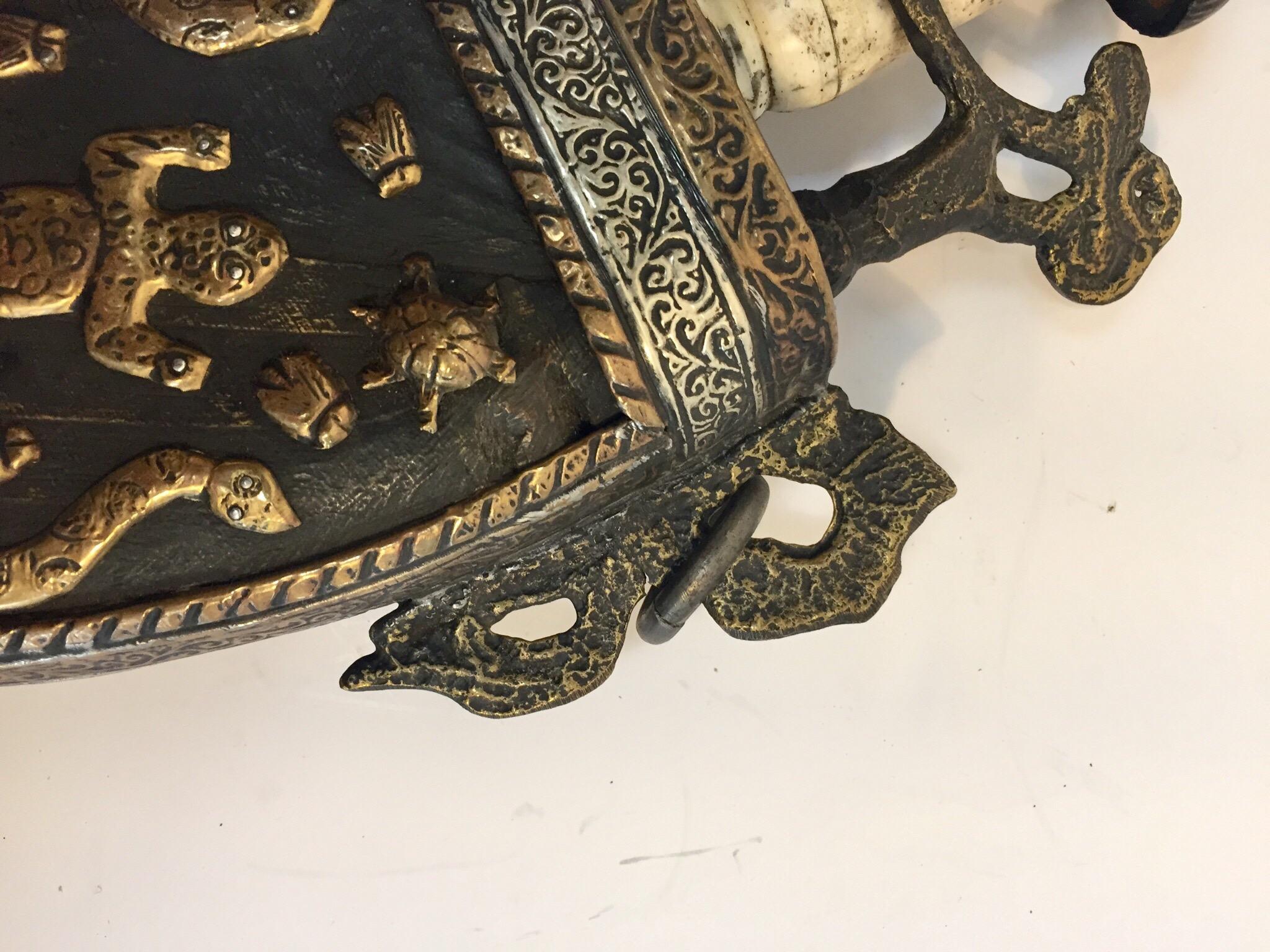 Moorish Moroccan Antique Tribal Gun Powder Case Flask