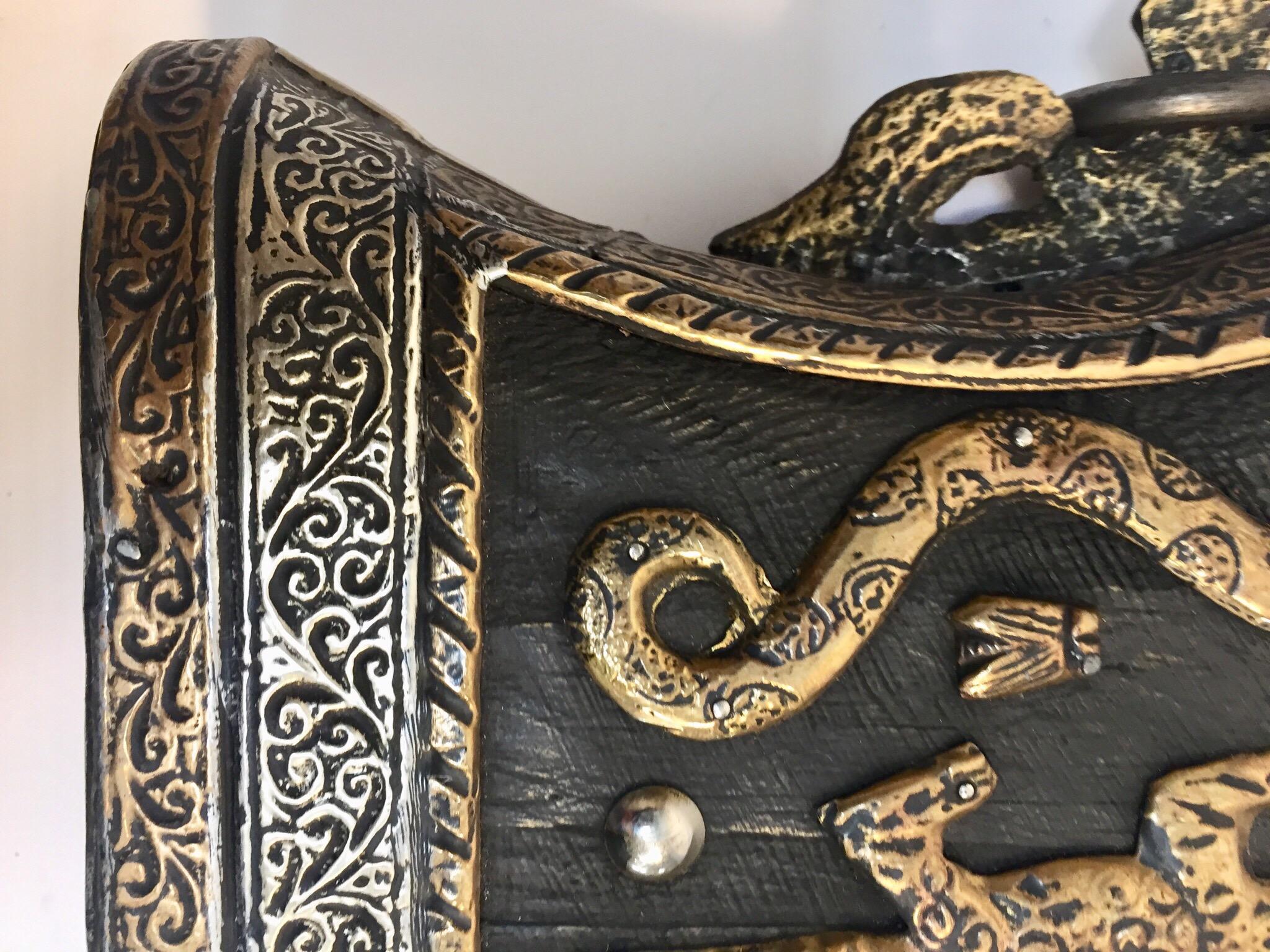 Moroccan Antique Tribal Gun Powder Case Flask In Good Condition In North Hollywood, CA
