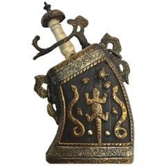 Moroccan Antique Tribal Gun Powder Case Flask