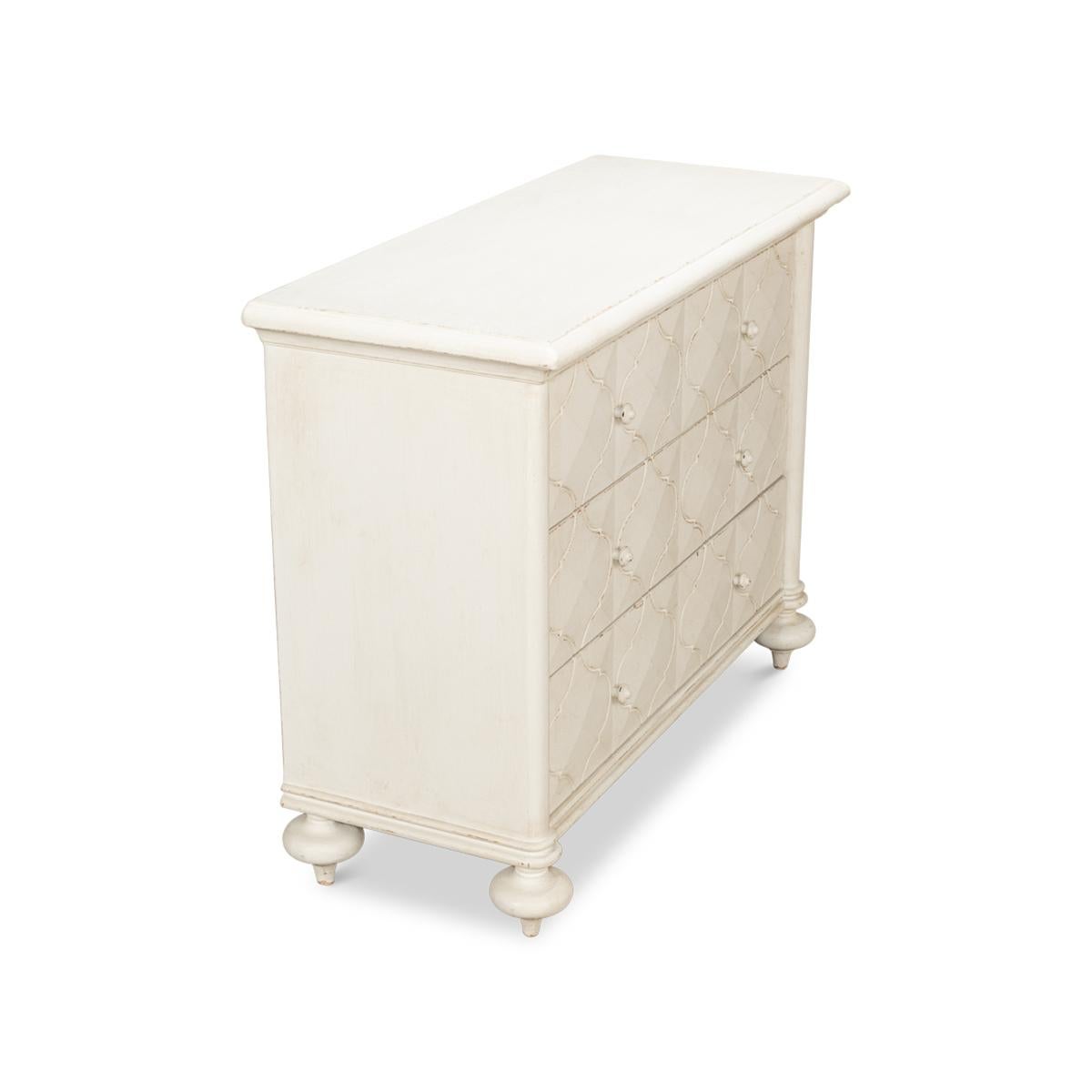 Moroccan Antique White Chest of Drawers For Sale 1