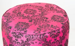 Marokkanische Art Deco Boho Stil Pouf in Hot Fuchsia Farbe