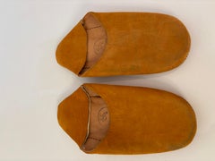 Slippers marocains Babouche couleur ambre, taille 7