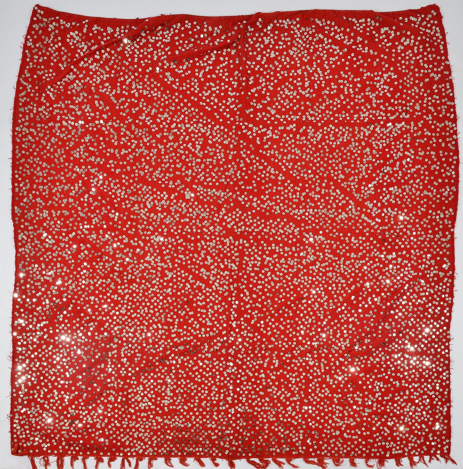 Tribal  Rouge  Couverture marocaine  , taille carrée en vente