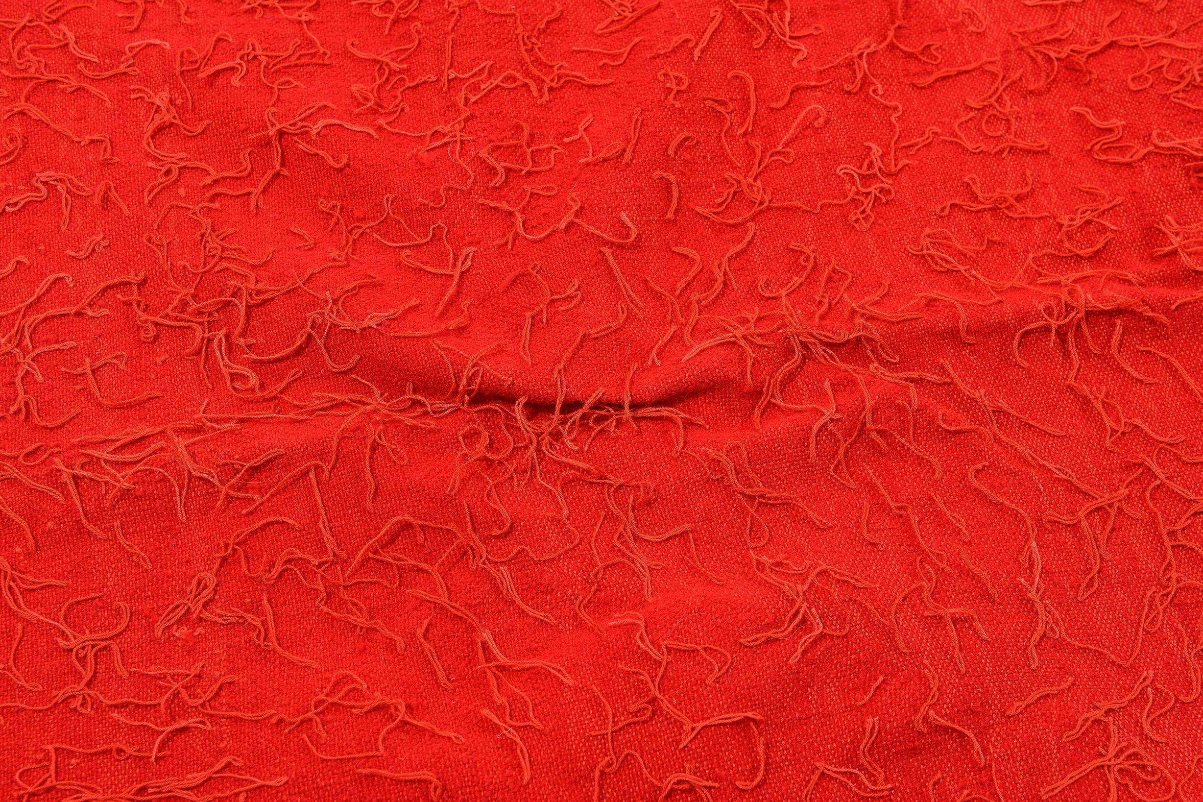Contemporary  Red  Moroccan Blanket  , Square Size For Sale