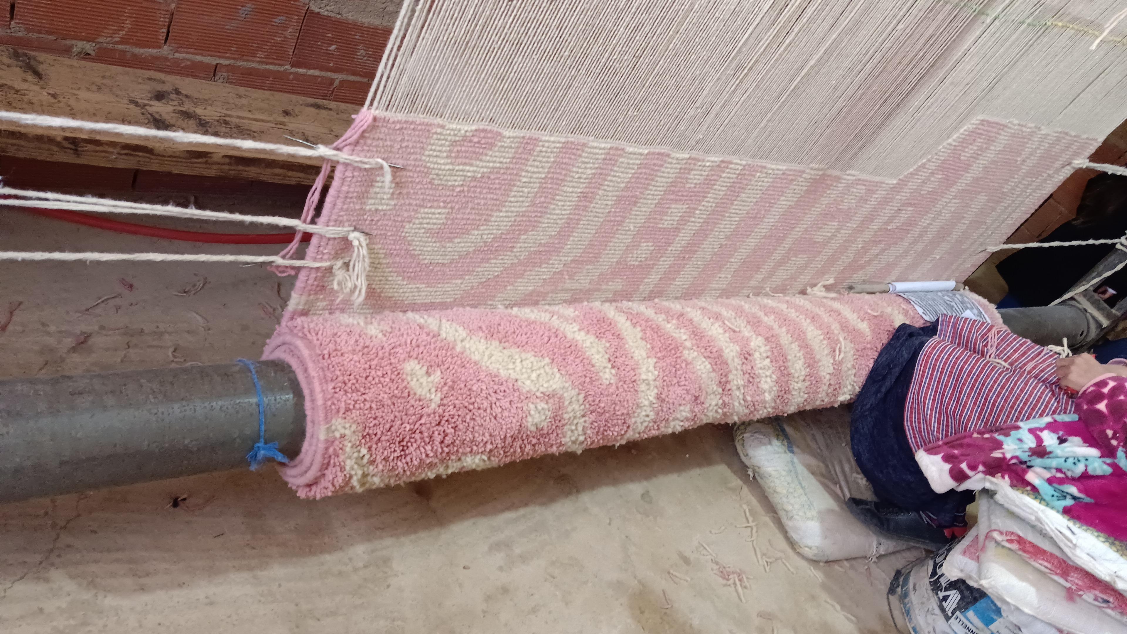 Moroccan Beni Mrirt rug 10’x14', Modern Dusty Pink Color rug, Custom-made For Sale 4