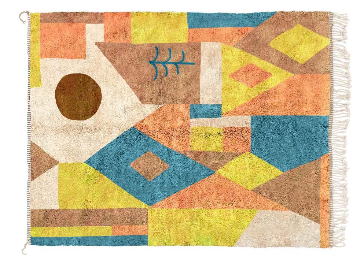 Nous créons exclusivement des tapis individuels sur mesure. Cela signifie que nous ne produisons pas d'articles inutiles et que nous donnons la priorité au respect de la nature. C'est pourquoi nous estimons qu'il nous faut environ 8 à 9 semaines