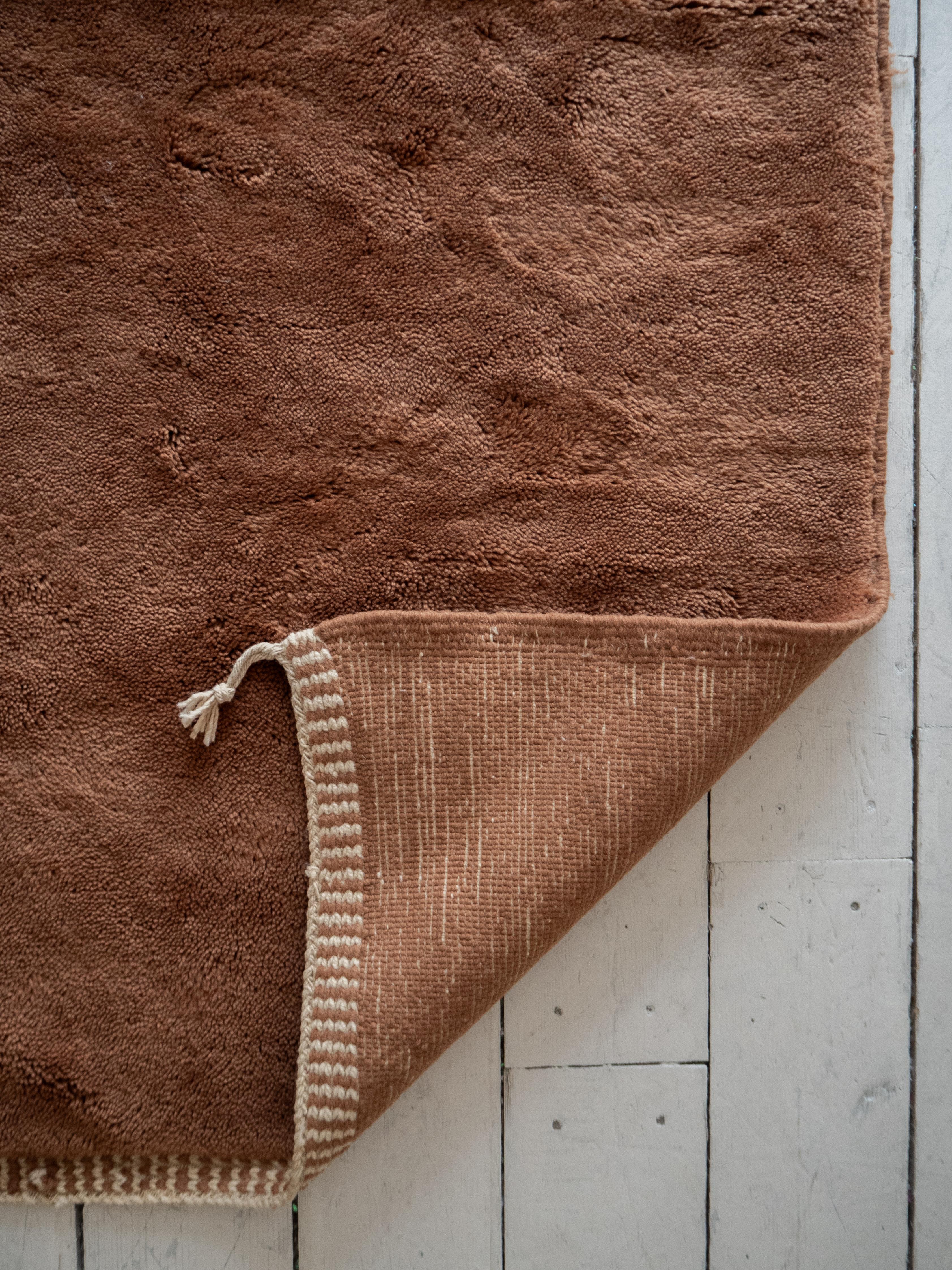 Marokkanischer Beni Mrirt Teppich 12'x15', Massiv Terrakotta Braun Shag Teppich, CUSTOM MADE (Wolle) im Angebot