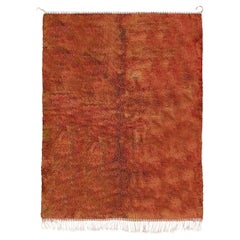 Moroccan Beni Mrirt rug 12’x15’, Terracotta Red Color Shag Rug, Custom-Made