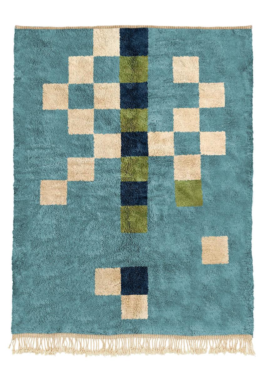 Nous créons exclusivement des tapis individuels sur mesure. Cela signifie que nous ne produisons pas d'articles inutiles et que nous donnons la priorité au respect de la nature. C'est pourquoi nous estimons qu'il nous faut environ 11 à 12 semaines