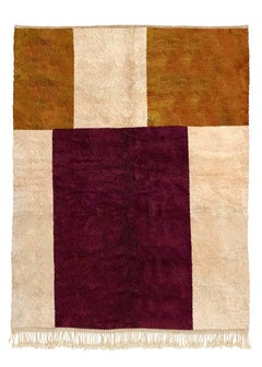 Marokkanischer Beni Mrirt Teppich 3'x5', Moderner Teppich mit geometrischem Muster, CUSTOM MADE