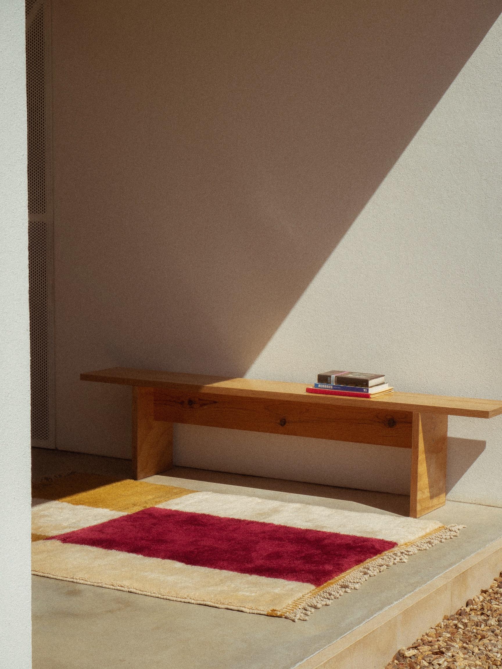 Alfombra marroquí Beni Mrirt 3'x5', Alfombra moderna con motivos geométricos, hecha a medida Lana en venta
