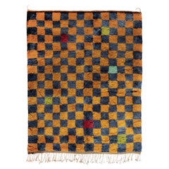 Marokkanisches Schachbrettmuster Teppich 5.2'x6.7', Modern Mrirt Rug, Auf Lager