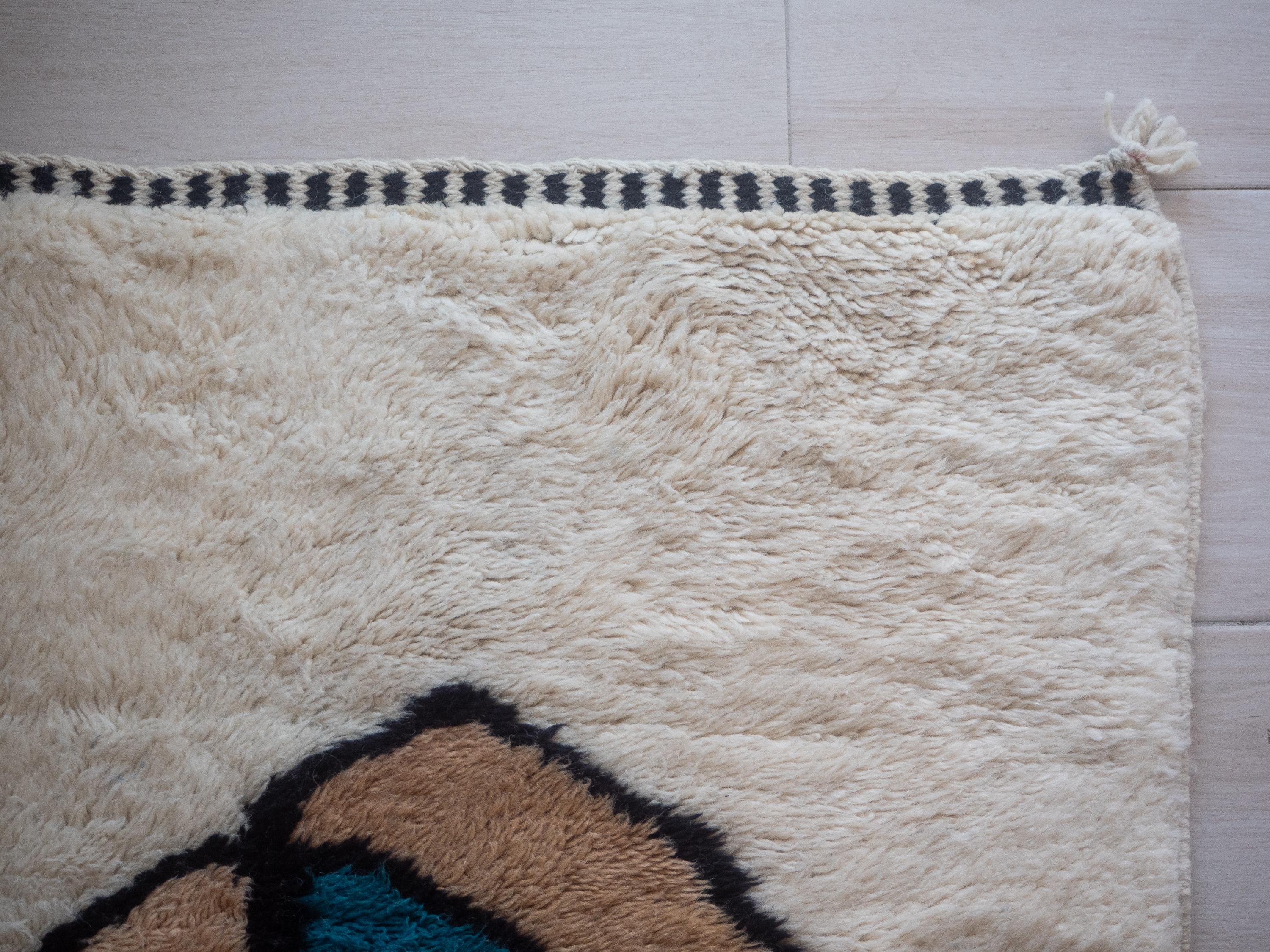 Tapis marocain Beni Mrirt 8'x10', motif d'inspiration Kandinsky, fait sur mesure en vente 2