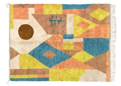 Moroccan Beni Mrirt rug 9'x12', Art Deco Colorful Berber rug, Custom-made