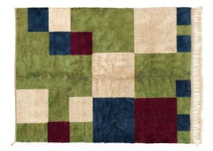 Moroccan Beni Mrirt rug 9'x12’, Geometric Pattern Rug With Squares, Custom-Made