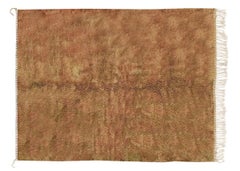 Moroccan Beni Mrirt rug 9’x12’, Solid Terracotta Brown Shag Rug, Custom-Made