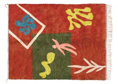 Moroccan Beni Mrirt rug, Art Deco Pattern Berber rug, In Stock