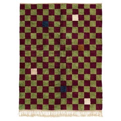 Moroccan Beni Mrirt rug, Modern Chess Pattern rug, Custom-made