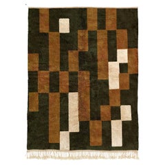 Tapis marocain Beni Mrirt, tapis moderne à motifs géométriques rectangulaires, fait sur mesure