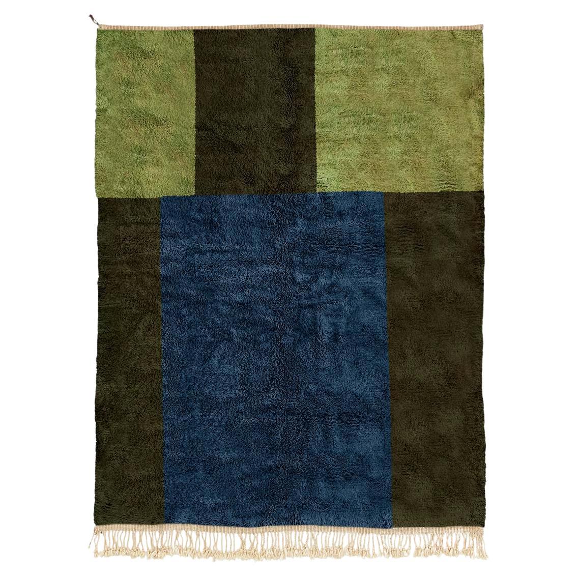 Moroccan Beni Mrirt rug, Rothko Inspired Modern Pattern rug, Custom-made For Sale