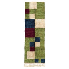 Runner marocchino Beni Mrirt 2,5'x8', motivo geometrico con quadrati, CUSTOM MADE