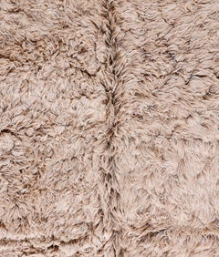 Marokkanischer Beni Ourain Shag-Teppich - Hochflorige Wolle in natürlichem Beige