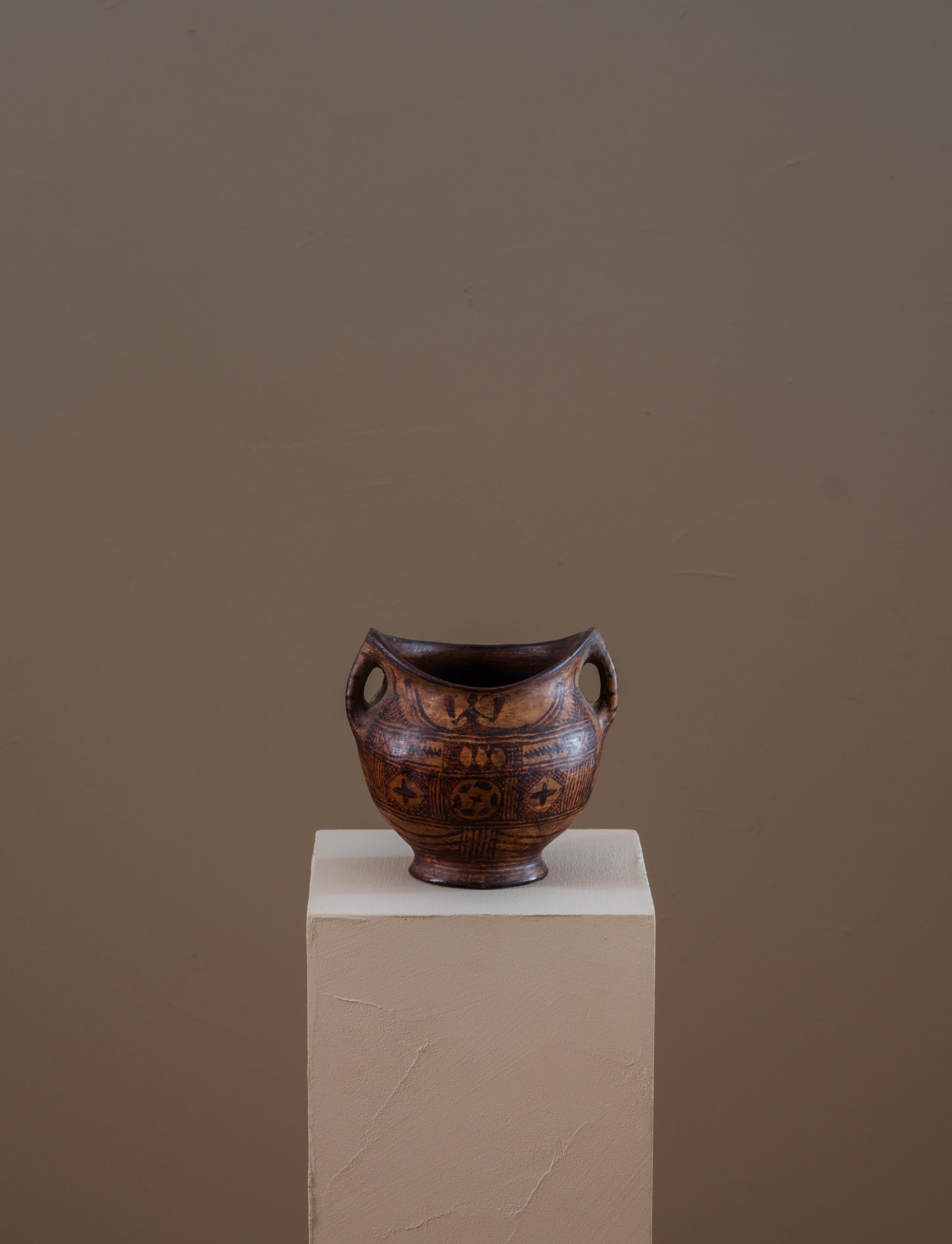 Peint à la main Pot à boire marocain Beni Ouriaghel en vente