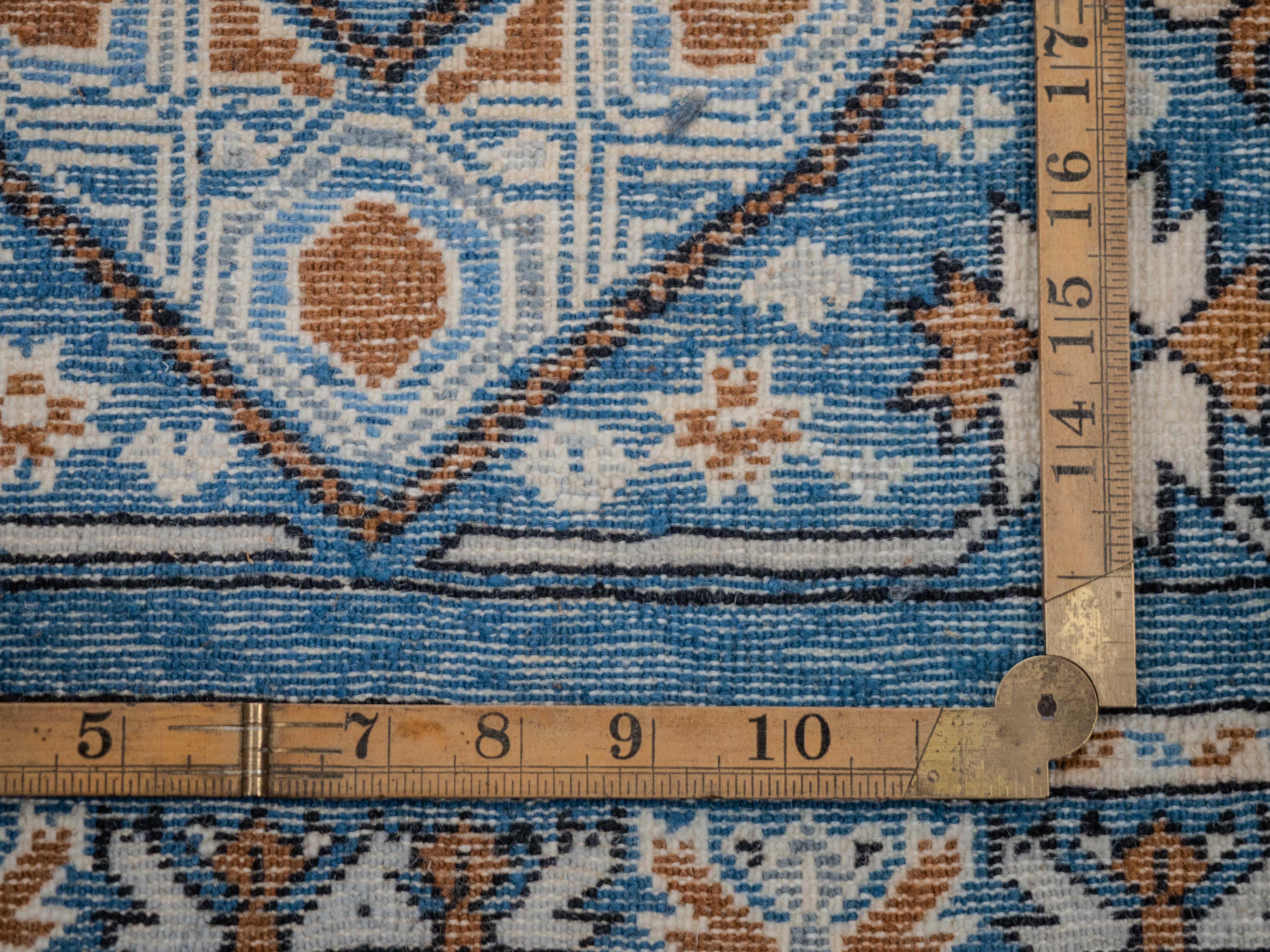 Moroccan Berber Blue Carpet Extra Superieure Handwoven 263x170 c1970 (Rug) For Sale 10