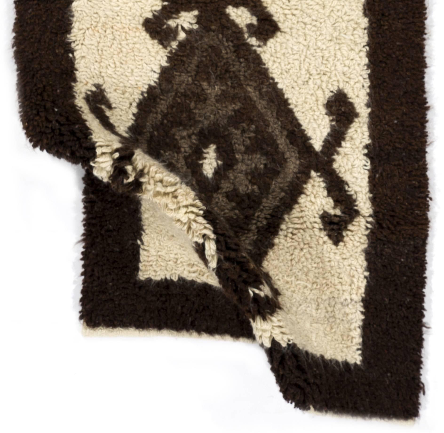 Alfombra Tulu anudada a mano con diseño bereber marroquí, 100% lana. Alfombra Beni Ourain en Nuevo estado para la venta en Spring Valley, NY