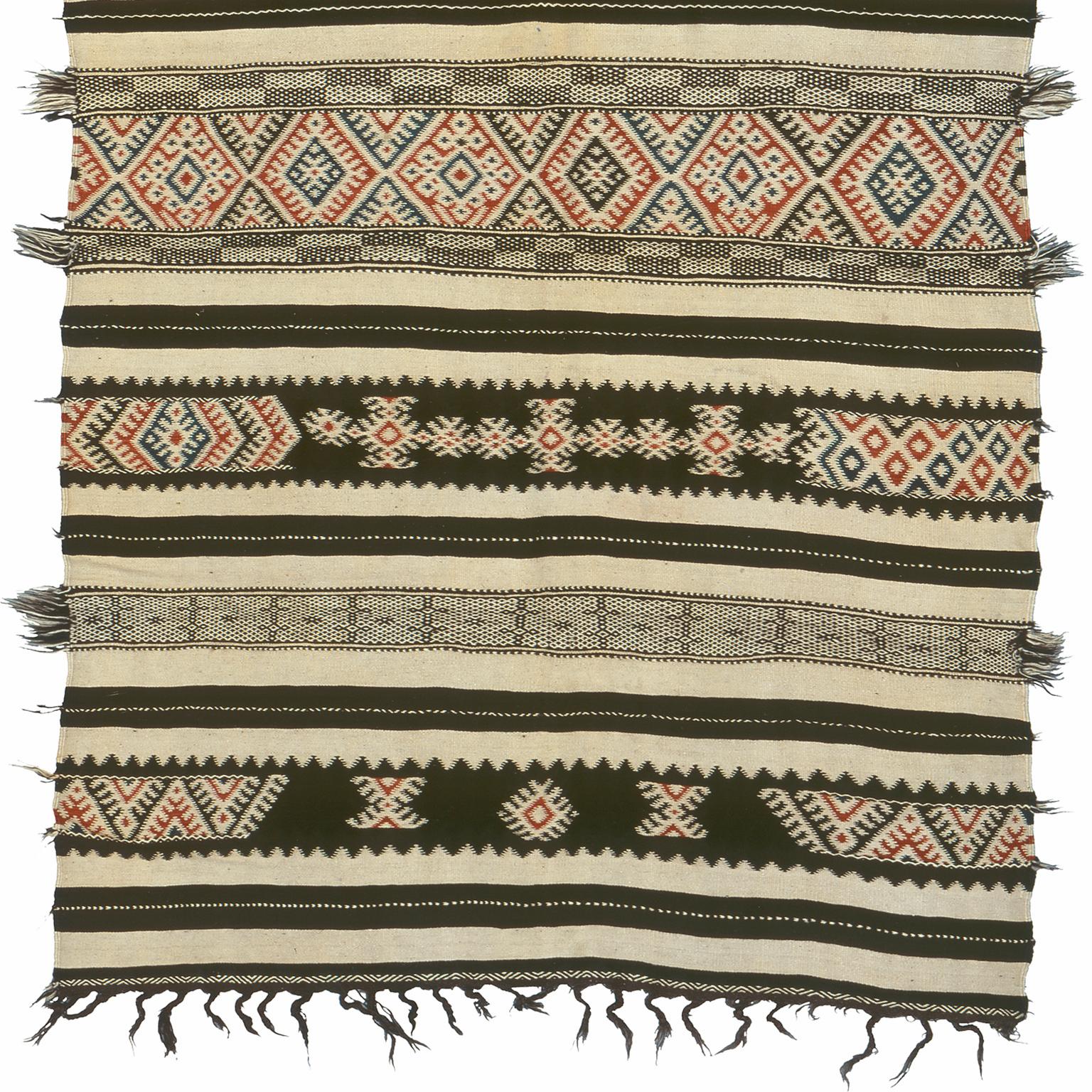 Rustic Moroccan Berber Handwoven Carpet For Sale