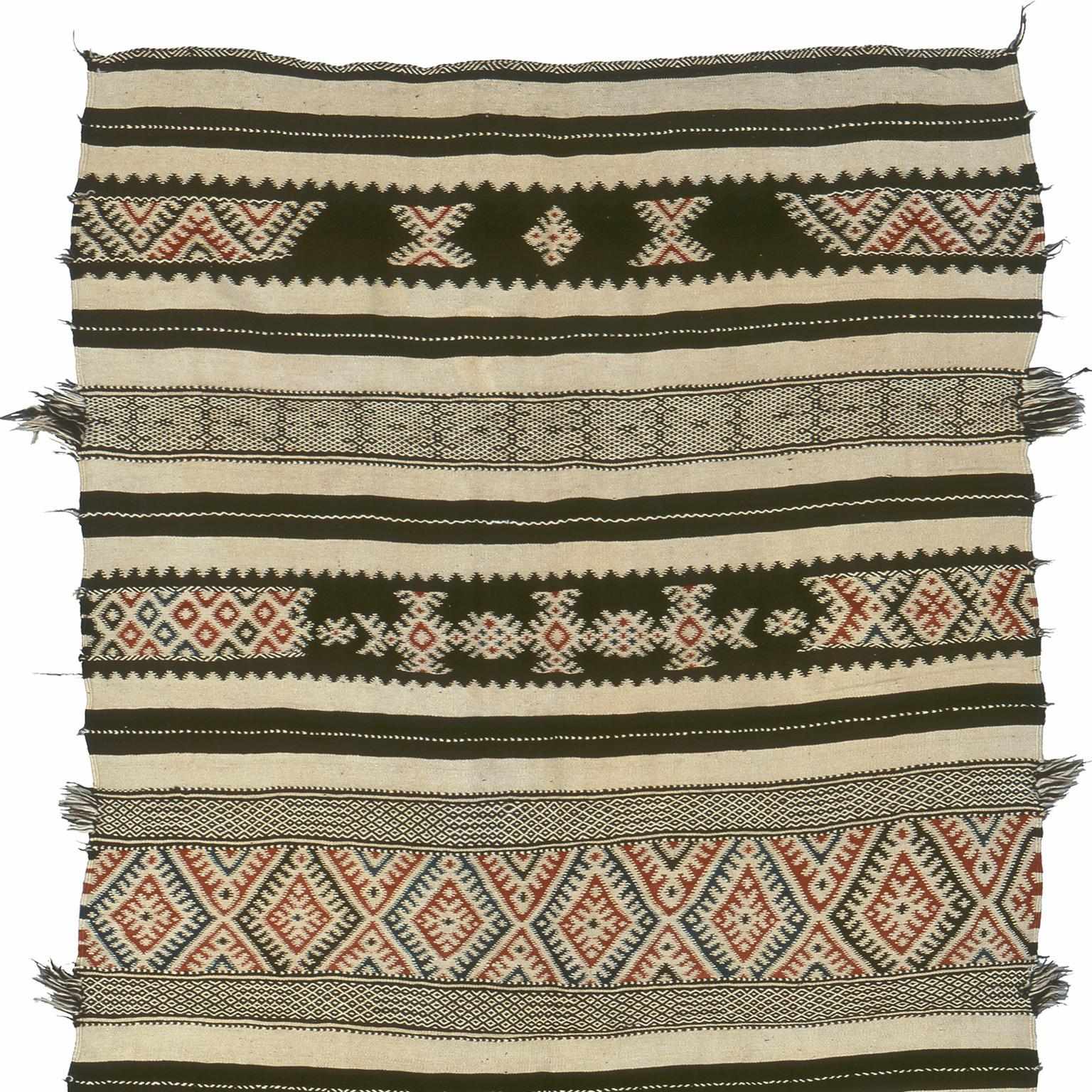 Hand-Woven Moroccan Berber Handwoven Carpet For Sale